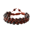 Dragon Jasper 8mm Çift Sıra Makrome Doğal Taş Bileklik