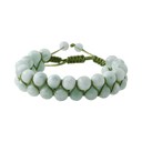 Yeşil Larimar 8mm Çift Sıra Makrome Doğal Taş Bileklik