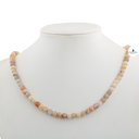 Opal Pembe 6 mm Dizi Doğal Taş Kolye