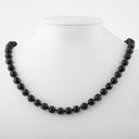 Nuummite 8 mm Düğümlü Doğal Taş Kolye