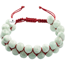 Yeşil Larimar 8mm Çift Sıra Makrome Doğal Taş Bileklik