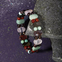 Başak Burcu Bileklik Amazonit, Bordo Granat Lal, Dumanlı Kuvars, Golden Obsidyen, Jasper, Kırmızı Akik, Pembe Kuvars, Yeşil Aventurin