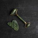 Yeşim Taşı Masaj Takımı - Roller ve Gua Sha Kapli Set
